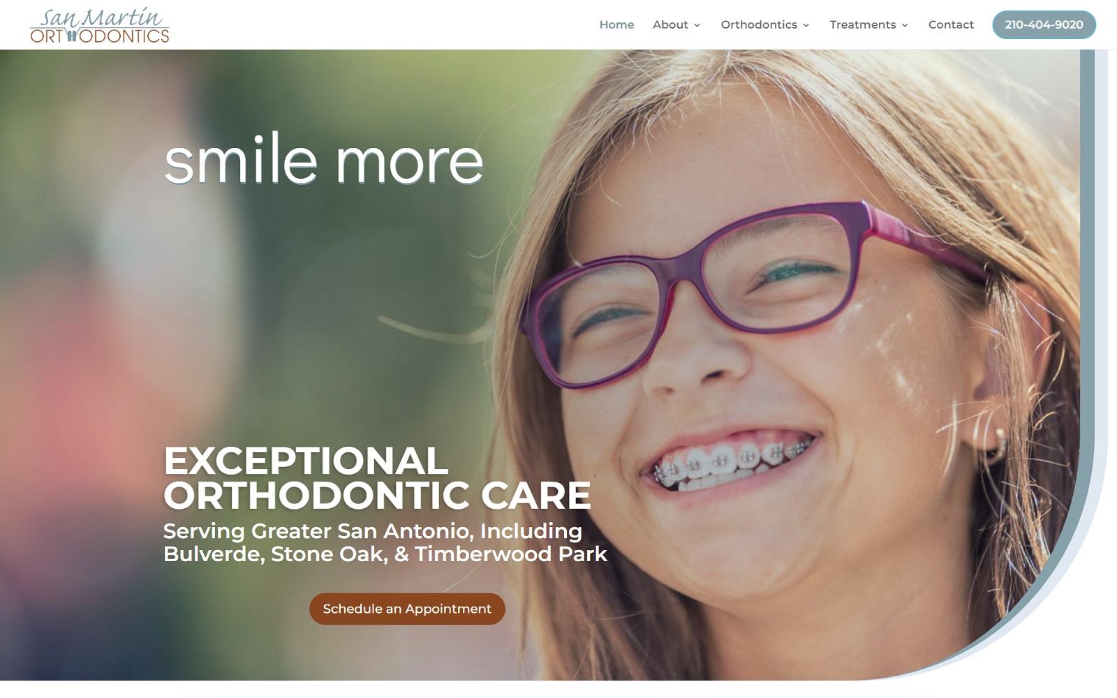 San Martin Orthodontics screenshot