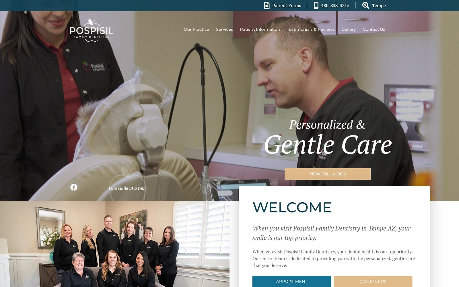 Pospisil Family Dentistry screenshot
