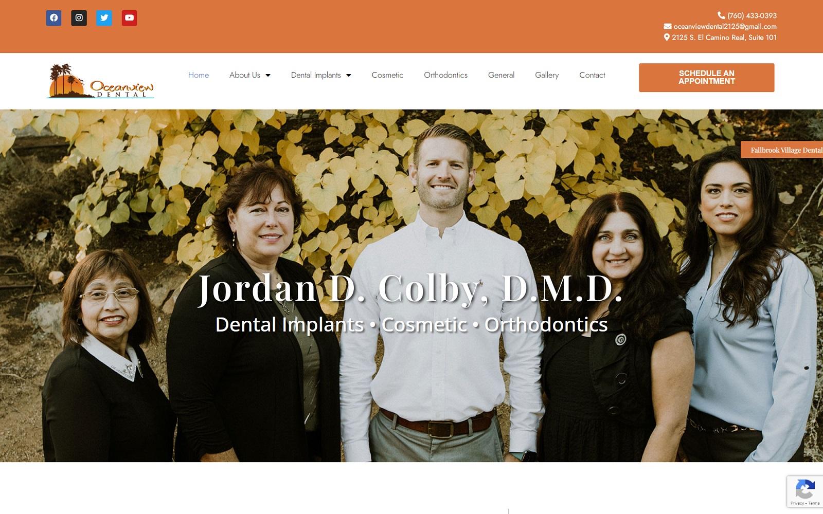 Oceanview Dental screenshot