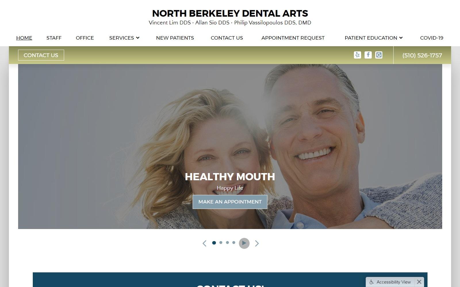 North Berkeley Dental Arts screenshot