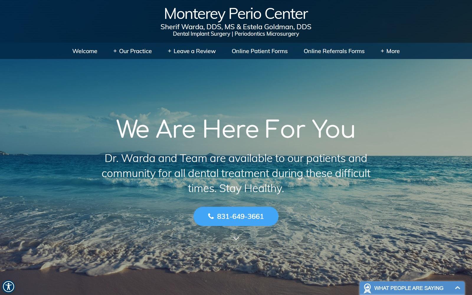 Monterey Periodontics Center screenshot