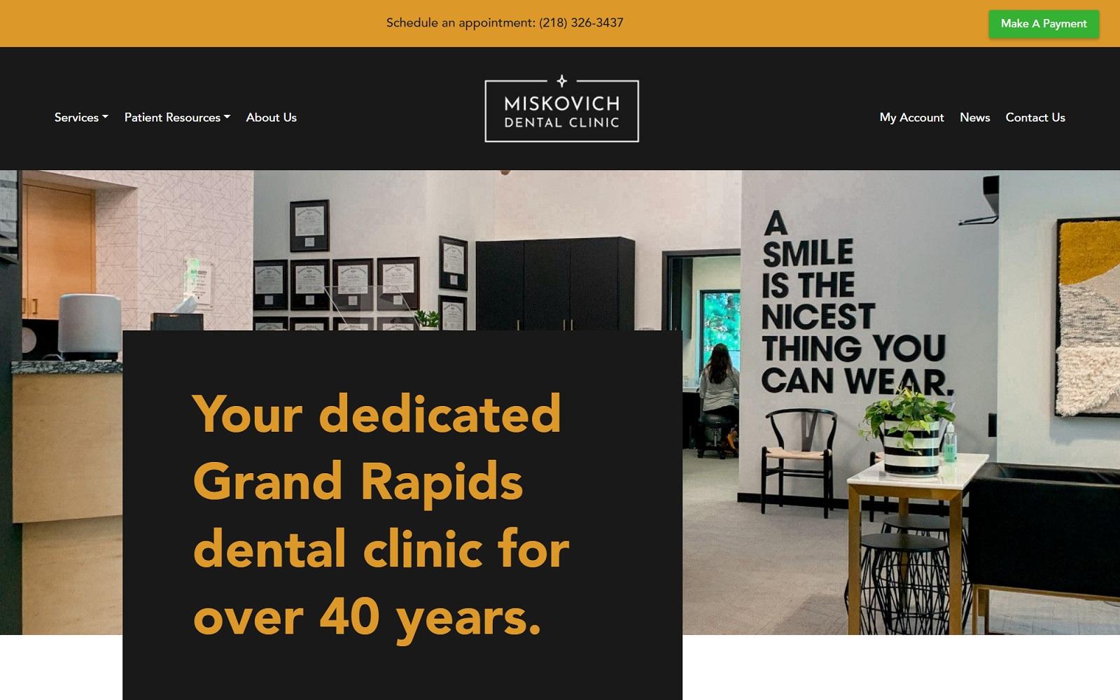 Miskovich Dental screenshot