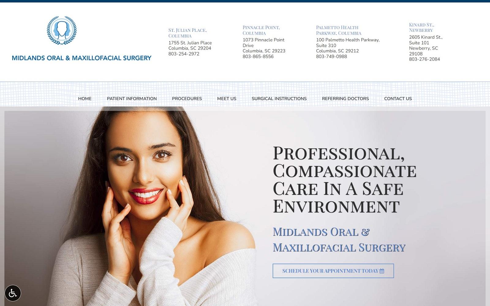 Midlands Oral & Maxillofacial Surgery, PA screenshot