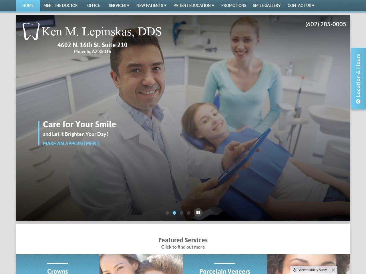 Dr. Ken M. Lepinskas DDS screenshot