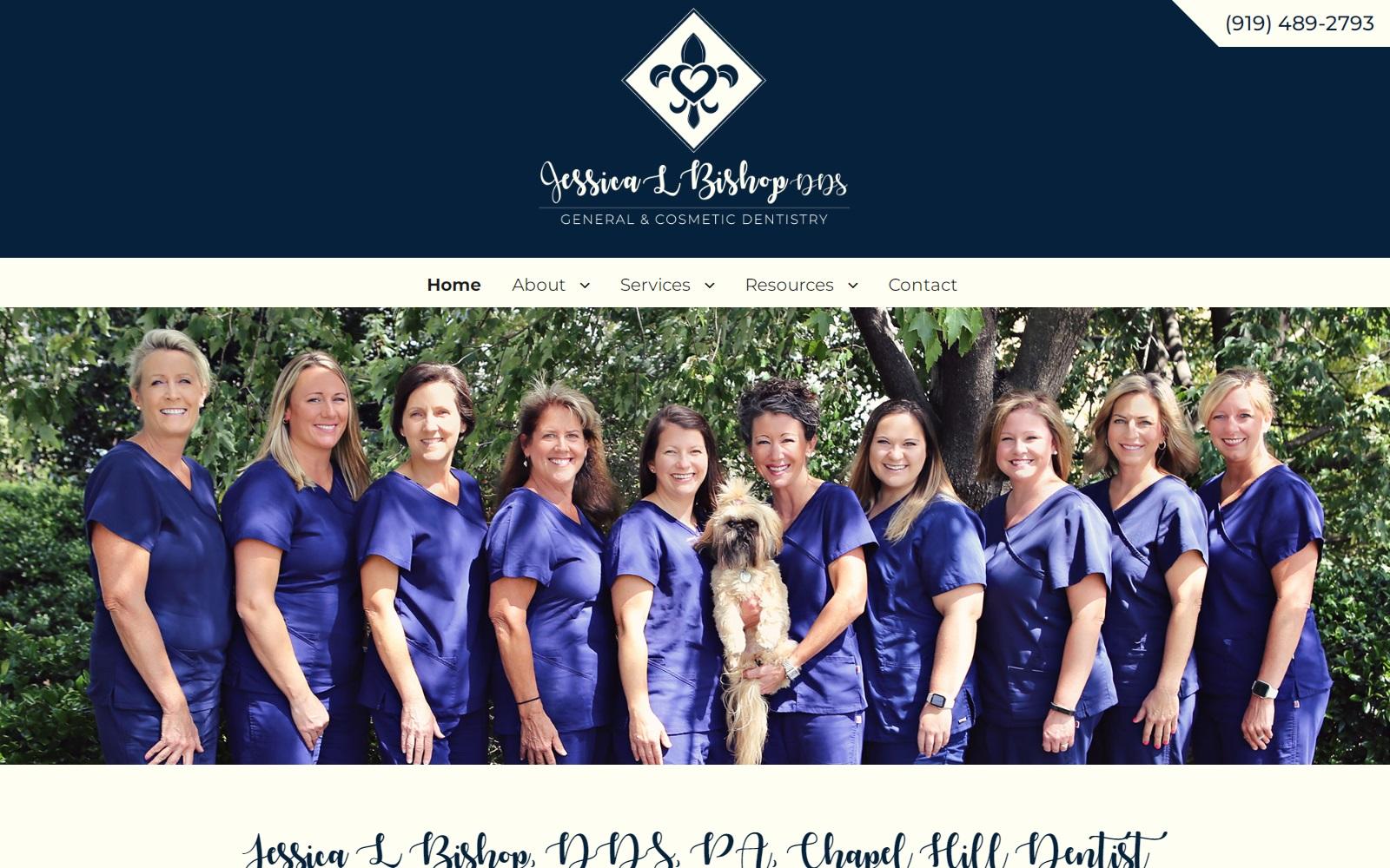 Jessica Bishop DDS PA screenshot