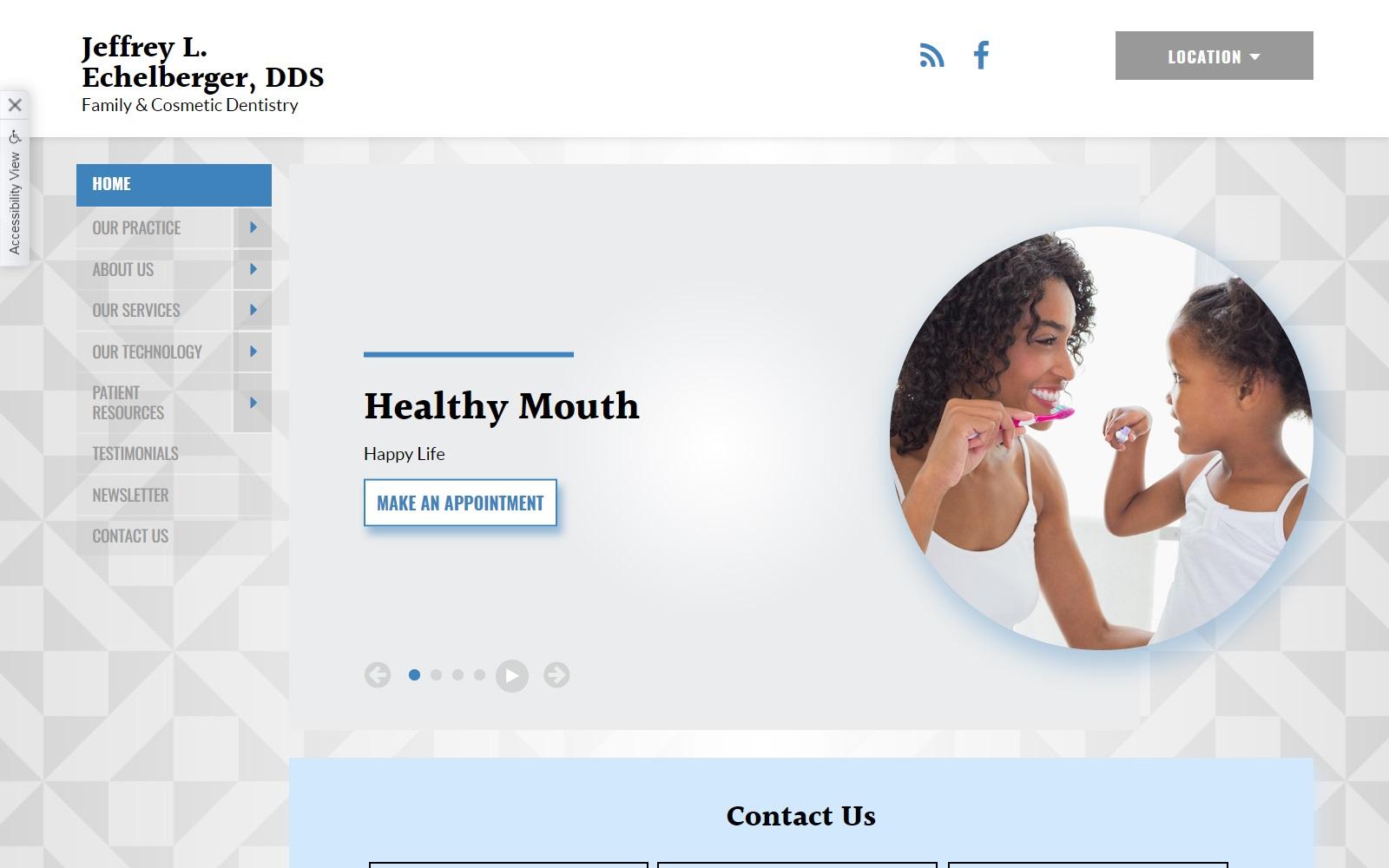 Jeffrey L. Echelberger, DDS screenshot