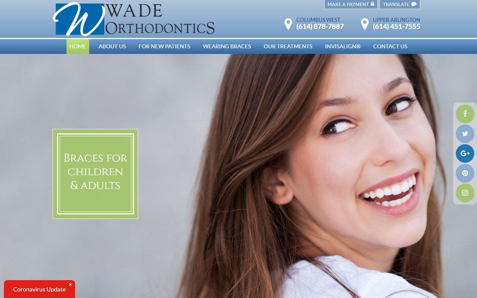 Wade Orthodontics Wade Andrew B DDS screenshot