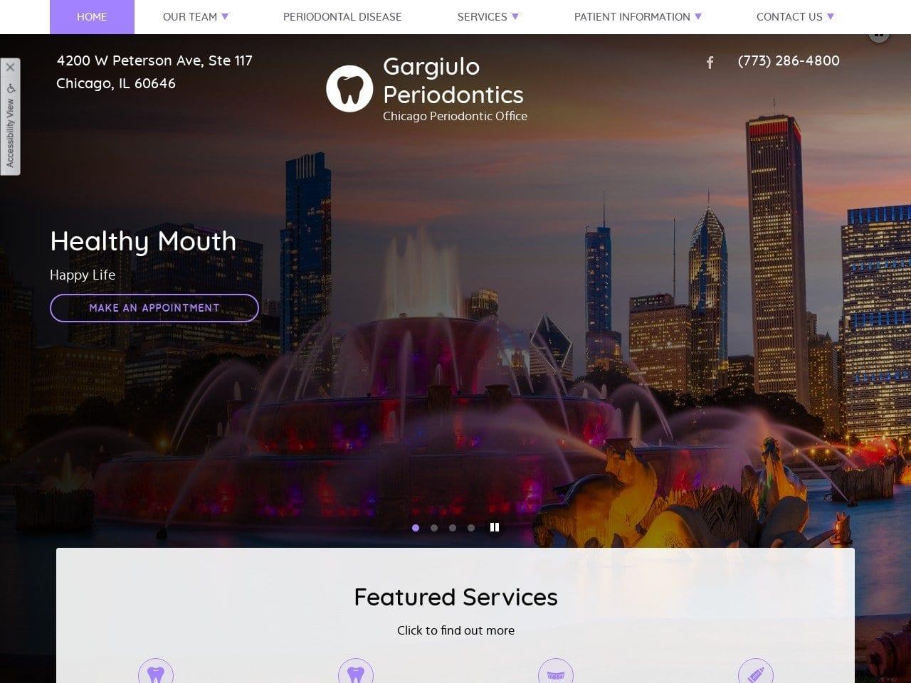 Gargiulo Periodontics screenshot