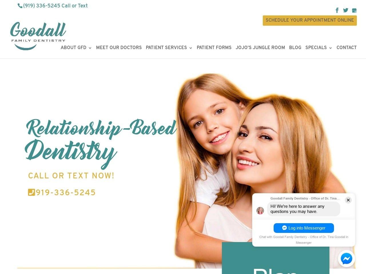 Goodall Family Dentist screenshot