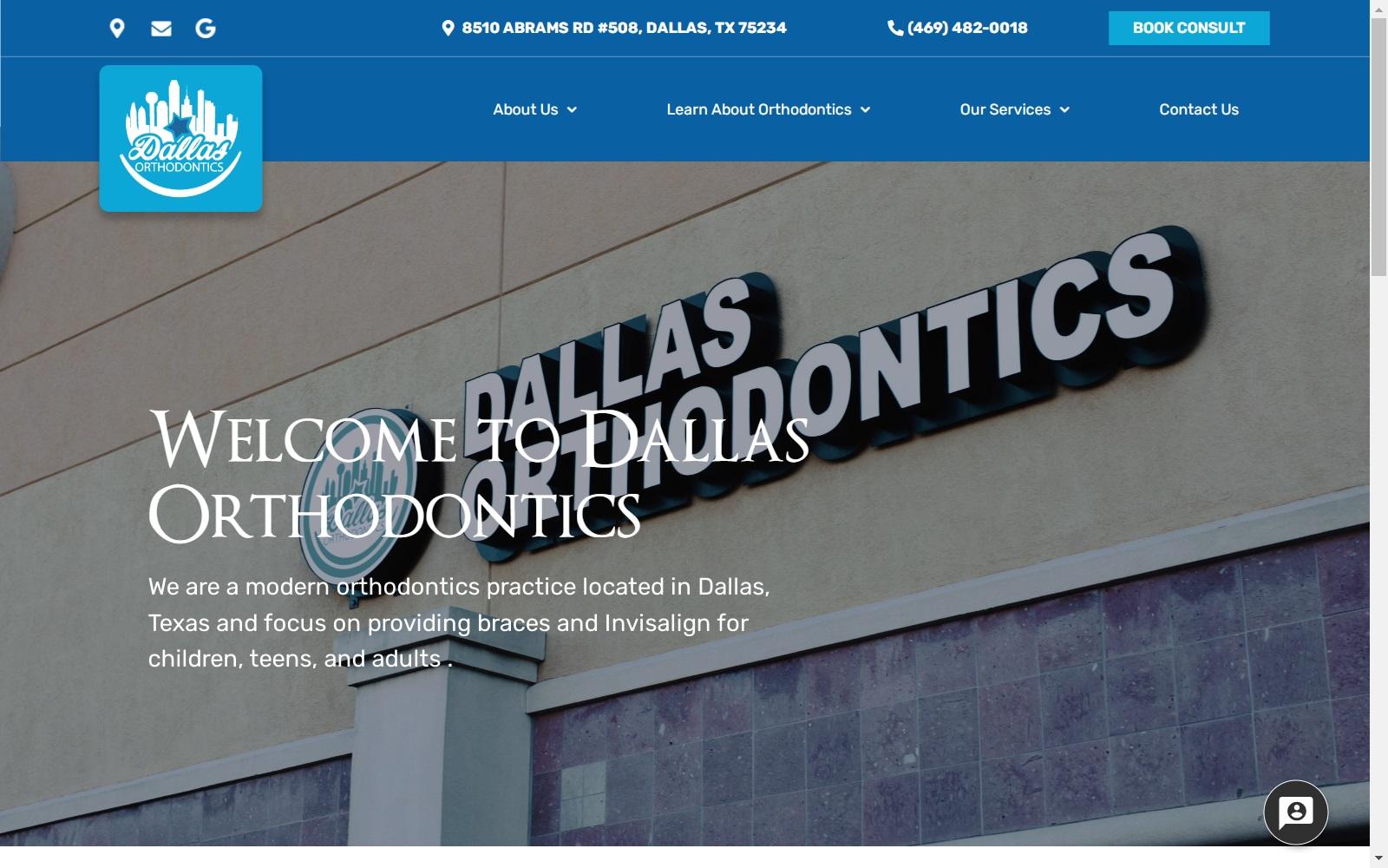 Dallas Orthodontics screenshot
