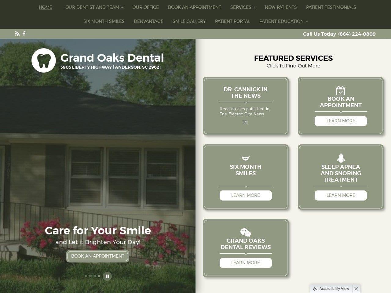 Grand Oaks Dental screenshot