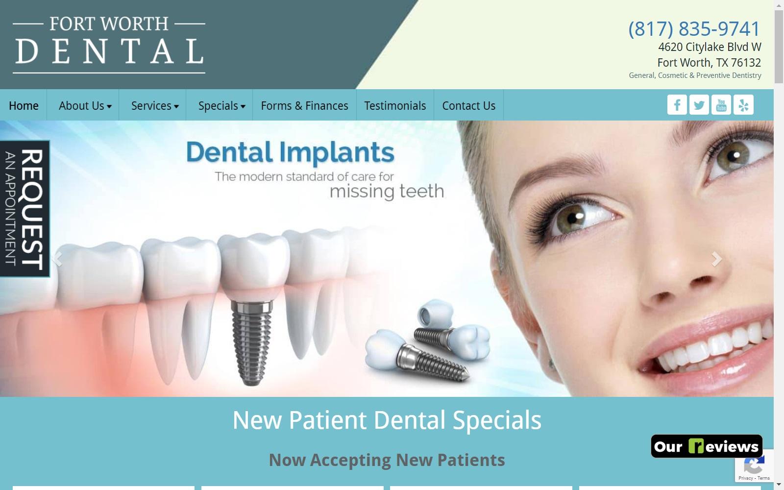 Fort Worth Dental screenshot